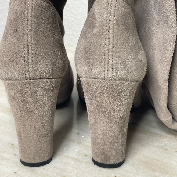 Stuart Weitzman boots thigh high suede sz 5.5 soft gray Highland style - Picture 5 of 11